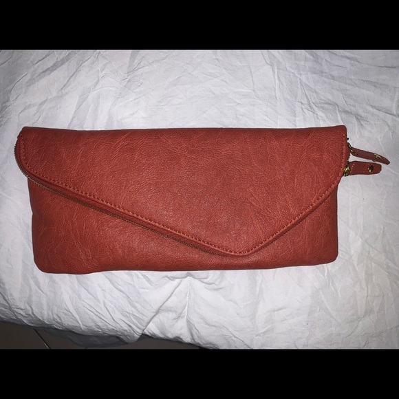 burnt orange clutch